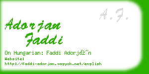 adorjan faddi business card